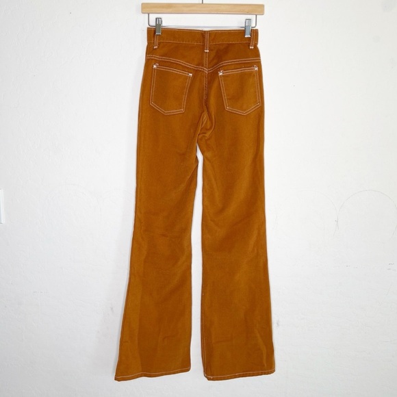 Vintage 60’s Burnt Orange Straight Flare Leg Retro Jean - Picture 2 of 5